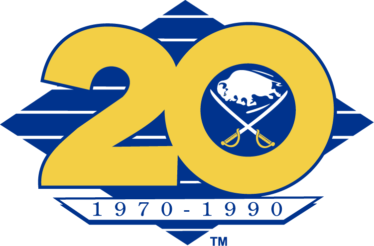 Buffalo Sabres 1989 90 Anniversary Logo iron on paper